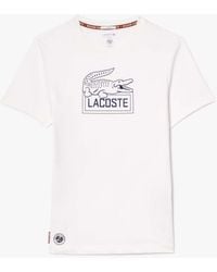 Lacoste - Roland-garros Edition Ultra Dry Tennis T-shirt - Lyst