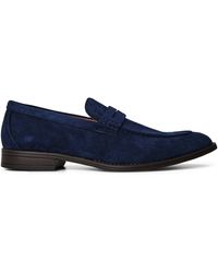 Where's That From - Suede Slip On Penny Loafers - Lyst