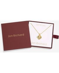 Jon Richard - 18K Plated Clover Pendant - Lyst