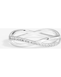 Simply Silver - Sterling 925 Cubic Zirconia Infinity Ring - Lyst