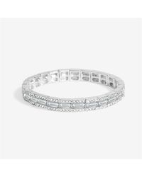 Jon Richard - Plated Crystal Baguette Stretch Bracelet - Lyst