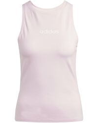 adidas - Essentials Linear Slim Cotton Tank Top - Lyst