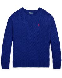 Polo Ralph Lauren - Cable Knit Oversized Crew Neck Jumper - Lyst