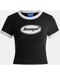 HUGO - Dalia Baby Ringer T Shirt - Lyst