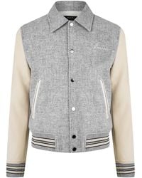 Amiri - Bones Wool Long Sleeve Varsity Jacket - Lyst