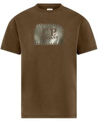 C.P. Company - Block Logo Regular Fit T-Shirt - Lyst
