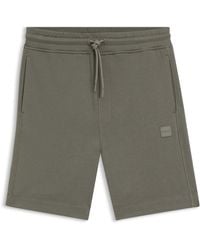 BOSS - Mid-Length Elasticated Drawstring Fleece Shorts - Lyst