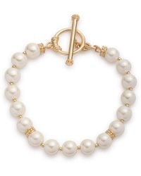 Ralph Lauren - Lauren Ralph Lauren & Pearl Beaded Toggle Bracelet - Lyst