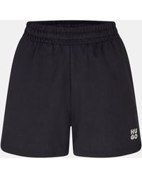 HUGO - Ninosta Fleece Jogger Shorts - Lyst
