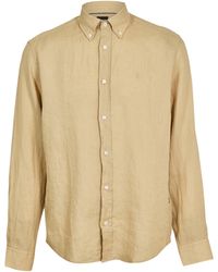 BOSS - Long Sleeve Shirt With Embroidered Logo Detail - Lyst