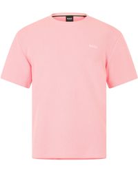 BOSS - Bodywear Waffle T-Shirt With Structured Design - Lyst