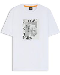 BOSS - Lupo T-Shirt, Unique Polar Bear Graphic - Lyst
