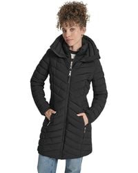 DKNY - Double-Zip Quilted Medium Puffer Jacket - Lyst