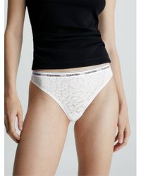 Calvin Klein - Modern Cotton Lace Thong - Lyst