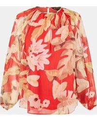 Biba - Split Long-Sleeve Blouse - Lyst