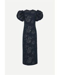 ROTATE BIRGER CHRISTENSEN - Dress With Puff Sleeves - Lyst