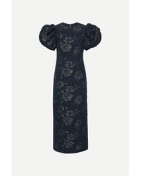 ROTATE BIRGER CHRISTENSEN - Dress With Puff Sleeves - Lyst