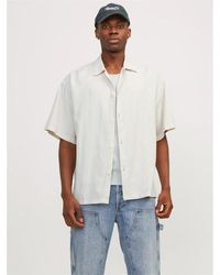 Jack & Jones - Faro Linen Oversized Short Sleeve Shirt - Lyst