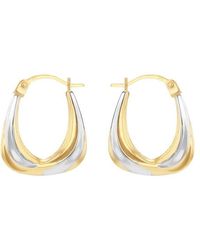 Be You - 9ct 2-colour Mini Hoops - Lyst