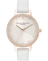 Olivia Burton - Classic Sparkle Bezel Blush & Rose Watch - Lyst