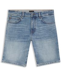 BOSS - Denim Shorts - Lyst