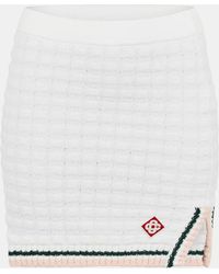 CASABLANCA - Boucle Textured Mini Skirt - Lyst