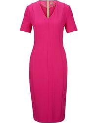 BOSS - Damaisa Wrap Dress - Lyst