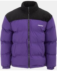 Firetrap - Full Zip Funnel Neck Long Sleeve Puffer Jacket - Lyst