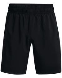 Under Armour - S Woven Graphic Shorts Black/white L - Lyst