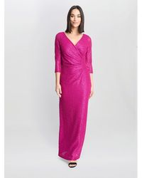 Gina Bacconi - Fearne Lace Wrap Maxi Dress - Lyst