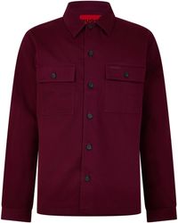 HUGO - Epoldo Oversized-Fit Cotton Overshirt - Lyst
