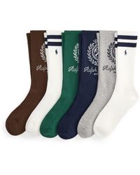 Polo Ralph Lauren - 6 Pack Crest Crew Socks - Lyst