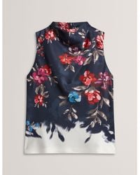 Ted Baker - Ted Floral Drape Top Ld71 - Lyst
