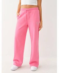 TRUE RELIGION - Open Hem Fleece Relaxed Fit Joggers - Lyst