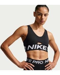 Nike - Pro Indy Plunge Medium-Support Padded Sports Bra - Lyst