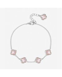 Inicio - Sterling Rose Clover Bracelet - Lyst