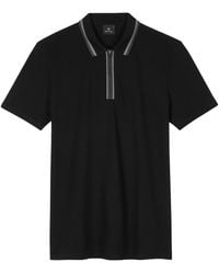 Paul Smith - Quarter Zip Short Sleeve Polo Shirt - Lyst