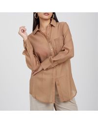Brave Soul - Brave Long Sleeve Plain Shirt With Chest Pocket - Lyst