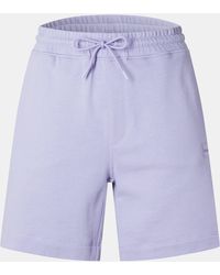 BOSS - Mid-Length Elasticated Drawstring Fleece Shorts - Lyst