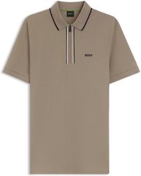 BOSS - Short Sleeve Zip Polo Shirt (Philix) - Lyst