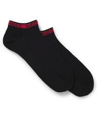 HUGO - 2 Pack Of Branded Cuff Socks - Lyst