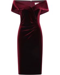 Gina Bacconi - Selene Off The Shoulder Velvet Dress - Lyst
