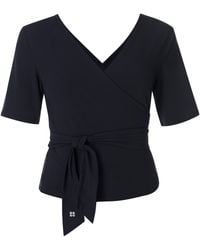 Sweaty Betty - Soft Flow Wrap Short Sleeve Performance Gym Top - Lyst