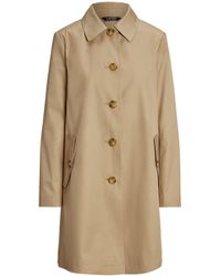 Ralph Lauren - Genuine Leather Structured Trench Coat - Lyst