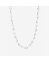 Inicio - Plated Satin Pebble Necklace - Lyst