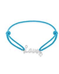 Be You - Sterling Silver Cord 'love' Charm Bracelet - Lyst