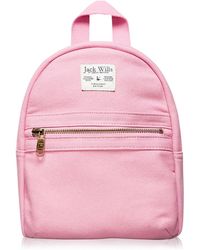 jack wills portbury backpack pink navy
