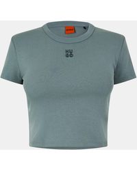 HUGO - Delanor Cropped T-Shirt - Lyst