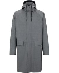 BOSS - P Jared Hood Overcoat - Lyst