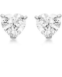 Be You - Sterling Cz Heart Studs - Lyst